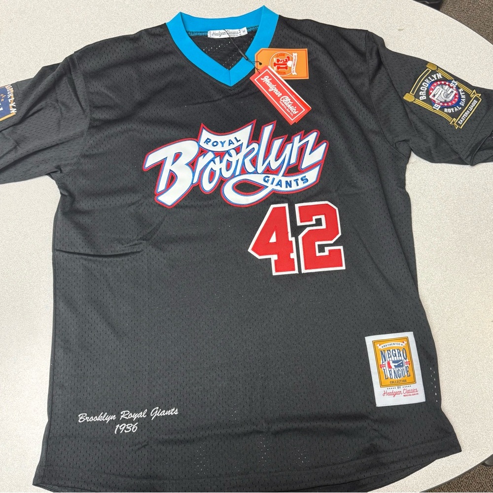 Brooklyn Royal Giants Black Jersey with Red Accents